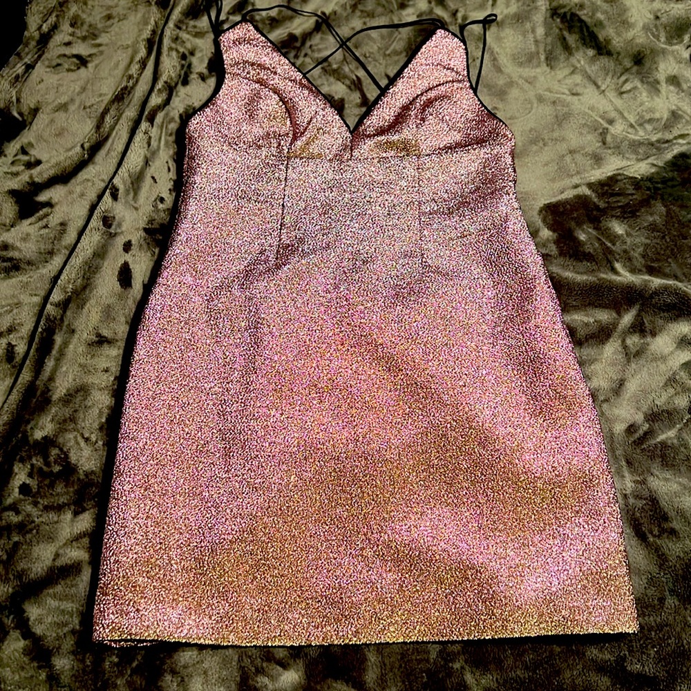 Shiny Champagne Pink Dress
